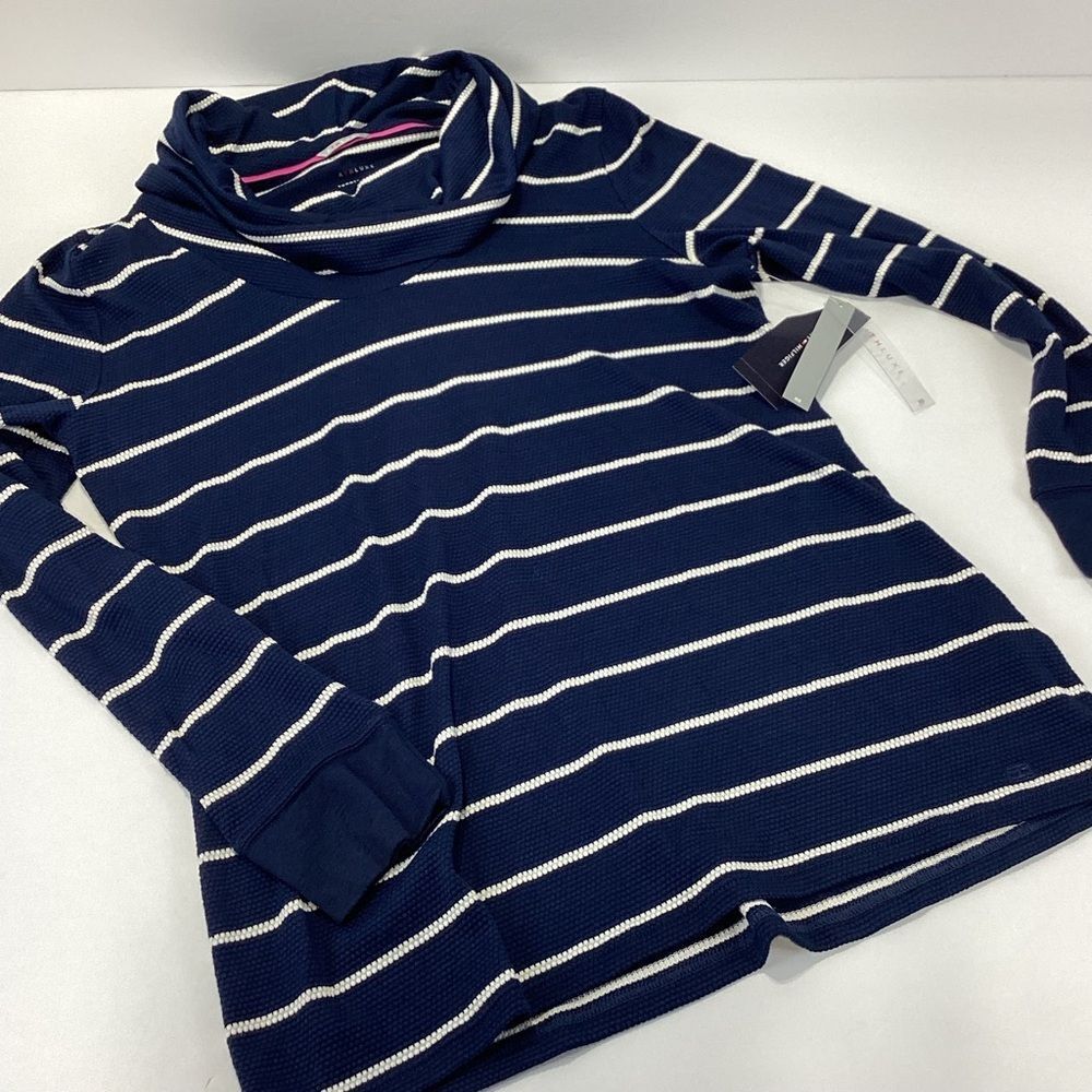 Tommy Hilfiger Athluxe Striped Cowl Neck Shirt Long Sleeve XL NWT - Picture 12 of 12